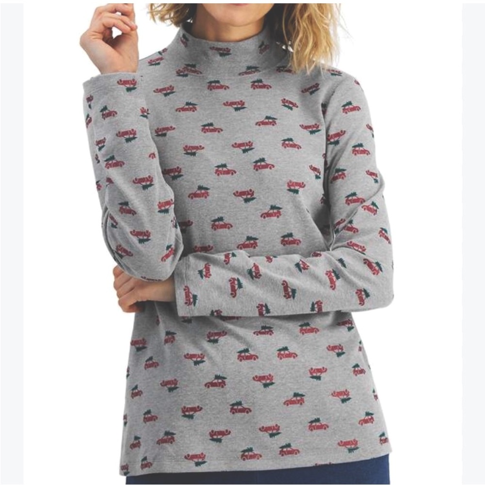 NWT Karen Scott Holiday Mockneck XL Top